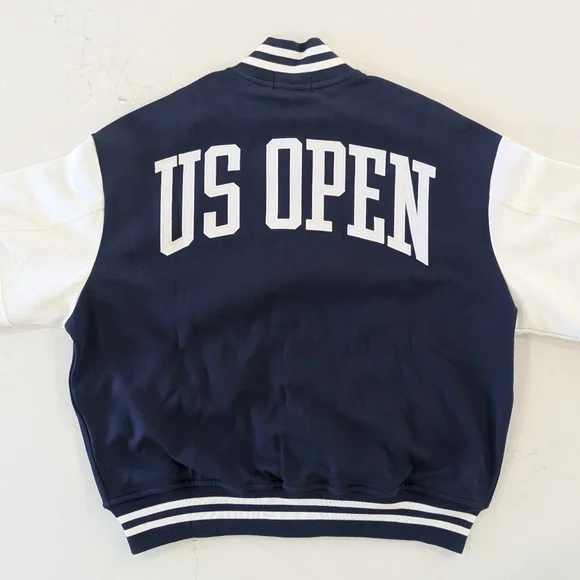 POLO RALPH LAUREN US Open Baseball Jacket Navy White Womens S NWT $298 Varsity - Picture 10 of 17